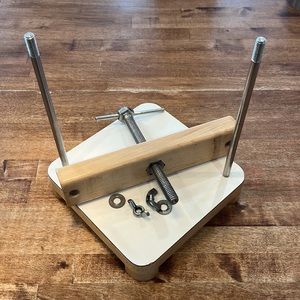 EUC Hardwood Maple Cheese Press with Calibrated Spring Bolt